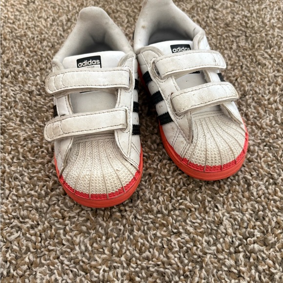 adidas Other - Adidas Kids White Sneakers with Red Trim